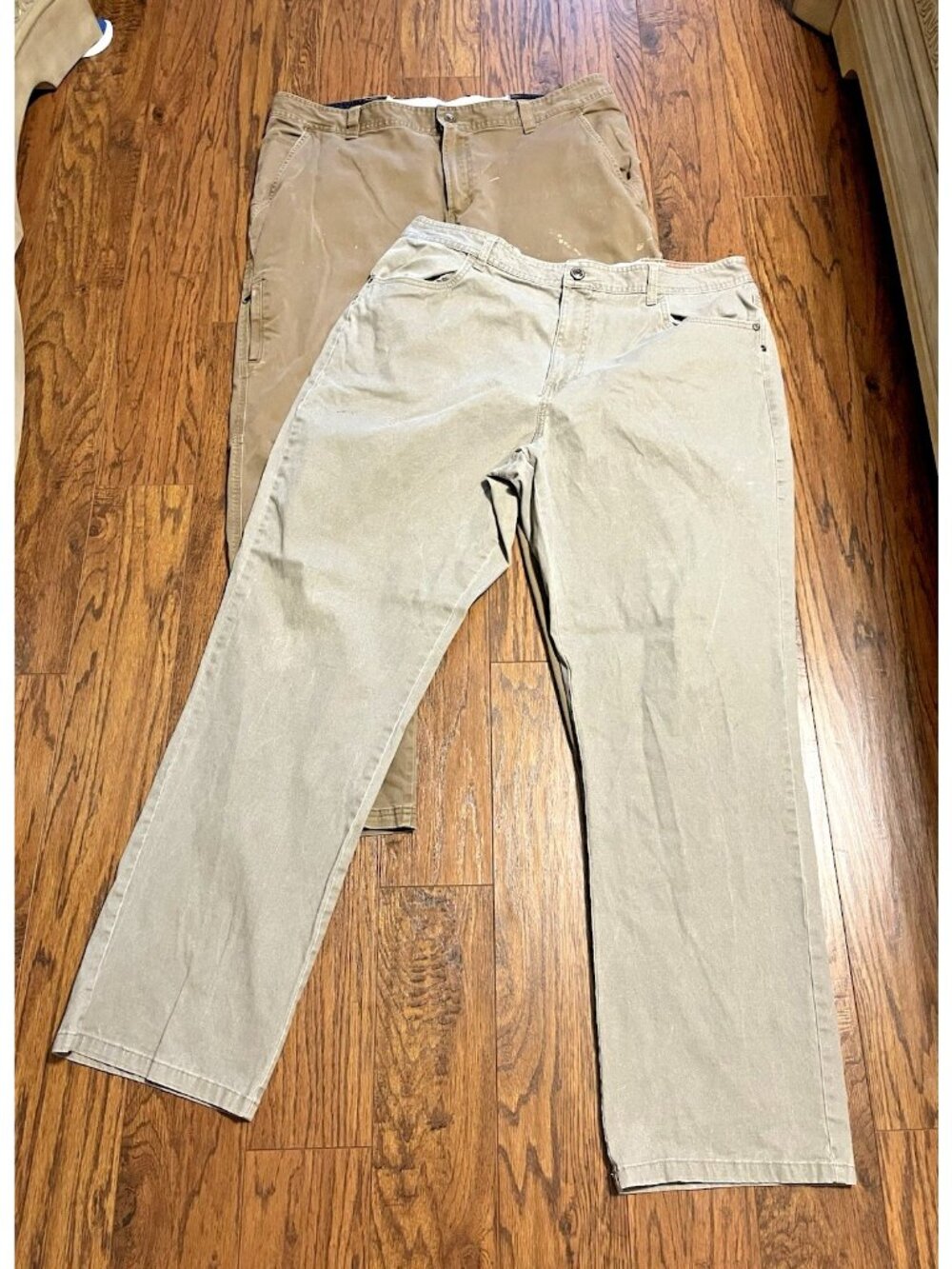 2x Columbia Work Pants Men’s Reg. Fit Khaki 42 x 34 Redhead Work Pants U31g READ